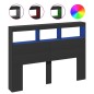 vidaXL Cabecero de cama con LED negro 140x17x102 cm vidaXL Cabecero de cama con LED negro 140x17x102 cm