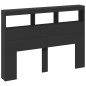 vidaXL Cabecero de cama con LED negro 140x17x102 cm vidaXL Cabecero de cama con LED negro 140x17x102 cm