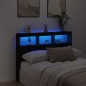 vidaXL Cabecero de cama con LED negro 140x17x102 cm vidaXL Cabecero de cama con LED negro 140x17x102 cm