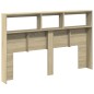 vidaXL Cabecero de cama con LED roble Sonoma 160x17x102 cm