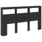 vidaXL Cabecero de cama con LED negro 180x17x102 cm vidaXL Cabecero de cama con LED negro 180x17x102 cm