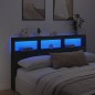 vidaXL Cabecero de cama con LED negro 180x17x102 cm vidaXL Cabecero de cama con LED negro 180x17x102 cm