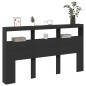 vidaXL Cabecero de cama con LED negro 180x17x102 cm vidaXL Cabecero de cama con LED negro 180x17x102 cm