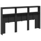 vidaXL Cabecero de cama con LED negro 180x17x102 cm vidaXL Cabecero de cama con LED negro 180x17x102 cm