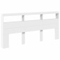 vidaXL Cabecero de cama con LED blanco 220x17x102 cm vidaXL Cabecero de cama con LED blanco 220x17x102 cm