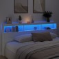 vidaXL Cabecero de cama con LED blanco 220x17x102 cm vidaXL Cabecero de cama con LED blanco 220x17x102 cm