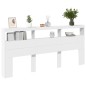 vidaXL Cabecero de cama con LED blanco 220x17x102 cm vidaXL Cabecero de cama con LED blanco 220x17x102 cm