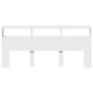 vidaXL Cabecero de cama con LED blanco 220x17x102 cm vidaXL Cabecero de cama con LED blanco 220x17x102 cm