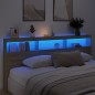 vidaXL Cabecero de cama con LED roble Sonoma 220x17x102 cm vidaXL Cabecero de cama con LED roble Sonoma 220x17x102 cm
