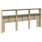 vidaXL Cabecero de cama con LED roble Sonoma 220x17x102 cm vidaXL Cabecero de cama con LED roble Sonoma 220x17x102 cm