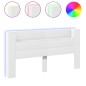 vidaXL Cabecero de cama con LED blanco 200x16,5x103,5 cm vidaXL Cabecero de cama con LED blanco 200x16,5x103,5 cm