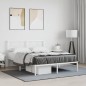 vidaXL Estructura de cama de metal con cabecero blanca 135x190 cm vidaXL Estructura de cama de metal con cabecero blanca 135x190 cm