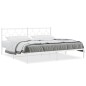 vidaXL Estructura de cama de metal con cabecero blanco 193x203 cm vidaXL Estructura de cama de metal con cabecero blanco 193x203 cm