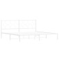 vidaXL Estructura de cama de metal con cabecero blanco 193x203 cm vidaXL Estructura de cama de metal con cabecero blanco 193x203 cm