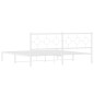 vidaXL Estructura de cama de metal con cabecero blanco 193x203 cm vidaXL Estructura de cama de metal con cabecero blanco 193x203 cm