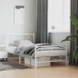 vidaXL Estructura cama metal con cabecero y pie cama blanca 100x200 cm