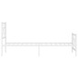 vidaXL Estructura cama metal con cabecero y pie cama blanca 100x200 cm