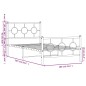 vidaXL Estructura cama metal con cabecero y pie cama blanca 100x200 cm