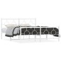 vidaXL Estructura cama metal con cabecero y estribo blanco 150x200 cm