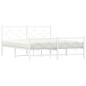 vidaXL Estructura cama metal con cabecero y estribo blanco 150x200 cm