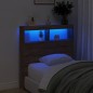 vidaXL Cabecero de cama con luz LED marrón roble 100x17x102 cm vidaXL Cabecero de cama con luz LED marrón roble 100x17x102 cm