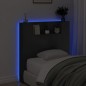vidaXL Cabecero de cama con luz LED negro 100x16,5x103,5 cm vidaXL Cabecero de cama con luz LED negro 100x16,5x103,5 cm