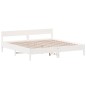 vidaXL Estructura de cama con cabecero madera de pino blanco 200x200cm