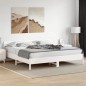 vidaXL Estructura de cama con cabecero madera de pino blanco 200x200cm