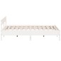 vidaXL Estructura de cama con cabecero madera de pino blanco 200x200cm