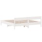 vidaXL Estructura de cama con cabecero madera de pino blanco 200x200cm
