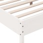 vidaXL Estructura de cama con cabecero madera de pino blanco 200x200cm