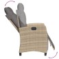 vidaXL Set comedor de jardín 5 pzas con cojines ratán sintético beige vidaXL Set comedor de jardín 5 pzas con cojines ratán sintético beige