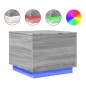 vidaXL Mesa de centro con luces LED gris Sonoma 50x50x40 cm vidaXL Mesa de centro con luces LED gris Sonoma 50x50x40 cm