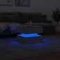 vidaXL Mesa de centro con luces LED gris Sonoma 50x50x40 cm vidaXL Mesa de centro con luces LED gris Sonoma 50x50x40 cm