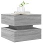 vidaXL Mesa de centro con luces LED gris Sonoma 50x50x40 cm vidaXL Mesa de centro con luces LED gris Sonoma 50x50x40 cm