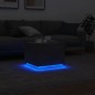 vidaXL Mesa de centro con luces LED gris hormigón 50x50x40 cm vidaXL Mesa de centro con luces LED gris hormigón 50x50x40 cm