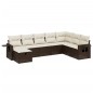 vidaXL Set sofás de jardín 8 piezas y cojines ratán sintético marrón vidaXL Set sofás de jardín 8 piezas y cojines ratán sintético marrón
