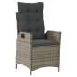 vidaXL Set comedor de jardín 3 piezas con cojines ratán sintético gris vidaXL Set comedor de jardín 3 piezas con cojines ratán sintético gris