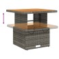 vidaXL Set comedor de jardín 3 piezas con cojines ratán sintético gris vidaXL Set comedor de jardín 3 piezas con cojines ratán sintético gris