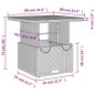 vidaXL Set comedor de jardín 3 piezas con cojines ratán sintético gris vidaXL Set comedor de jardín 3 piezas con cojines ratán sintético gris
