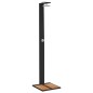 vidaXL Ducha de exterior ratán PE y madera acacia negro 50x55x224 cm