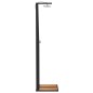 vidaXL Ducha de exterior ratán PE y madera acacia negro 50x55x224 cm