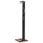 vidaXL Ducha de exterior ratán PE y madera acacia negro 50x55x224 cm