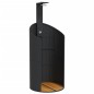 vidaXL Ducha de exterior ratán PE y acacia negro 100x100x241,5 cm vidaXL Ducha de exterior ratán PE y acacia negro 100x100x241,5 cm