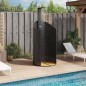 vidaXL Ducha de exterior ratán PE y acacia negro 100x100x241,5 cm vidaXL Ducha de exterior ratán PE y acacia negro 100x100x241,5 cm