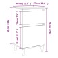 vidaXL Mesitas de noche 2 unidades blanco brillante 40x35x70 cm