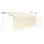 vidaXL Toldo retráctil manual con persiana crema 3,5x2,5 m vidaXL Toldo retráctil manual con persiana crema 3,5x2,5 m