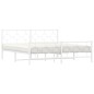 vidaXL Estructura cama metal con cabecero y estribo blanco 180x200 cm vidaXL Estructura cama metal con cabecero y estribo blanco 180x200 cm