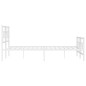 vidaXL Estructura cama metal con cabecero y estribo blanco 180x200 cm vidaXL Estructura cama metal con cabecero y estribo blanco 180x200 cm