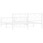 vidaXL Estructura cama metal con cabecero y estribo blanco 180x200 cm vidaXL Estructura cama metal con cabecero y estribo blanco 180x200 cm
